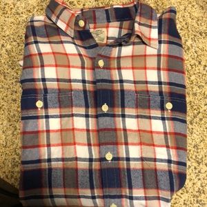 Men’s j crew flannel button down shirt size Large